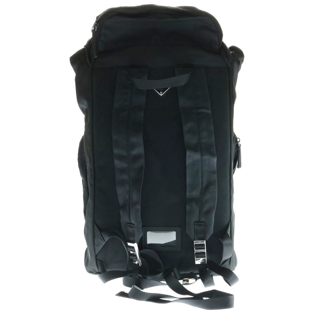 PRADA(プラダ) トライアングルロゴプレート テスートナイロン バックパック リュックサック シルバー金具 ブラック V136