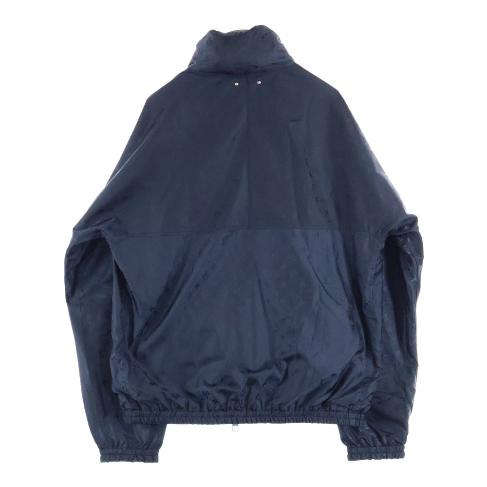 LOUIS VUITTON(ルイヴィトン) LV総柄 フード付ナイロンリバーシブルウィンドブレーカー ブルゾン ブラック/ネイビー HFB46WPIS