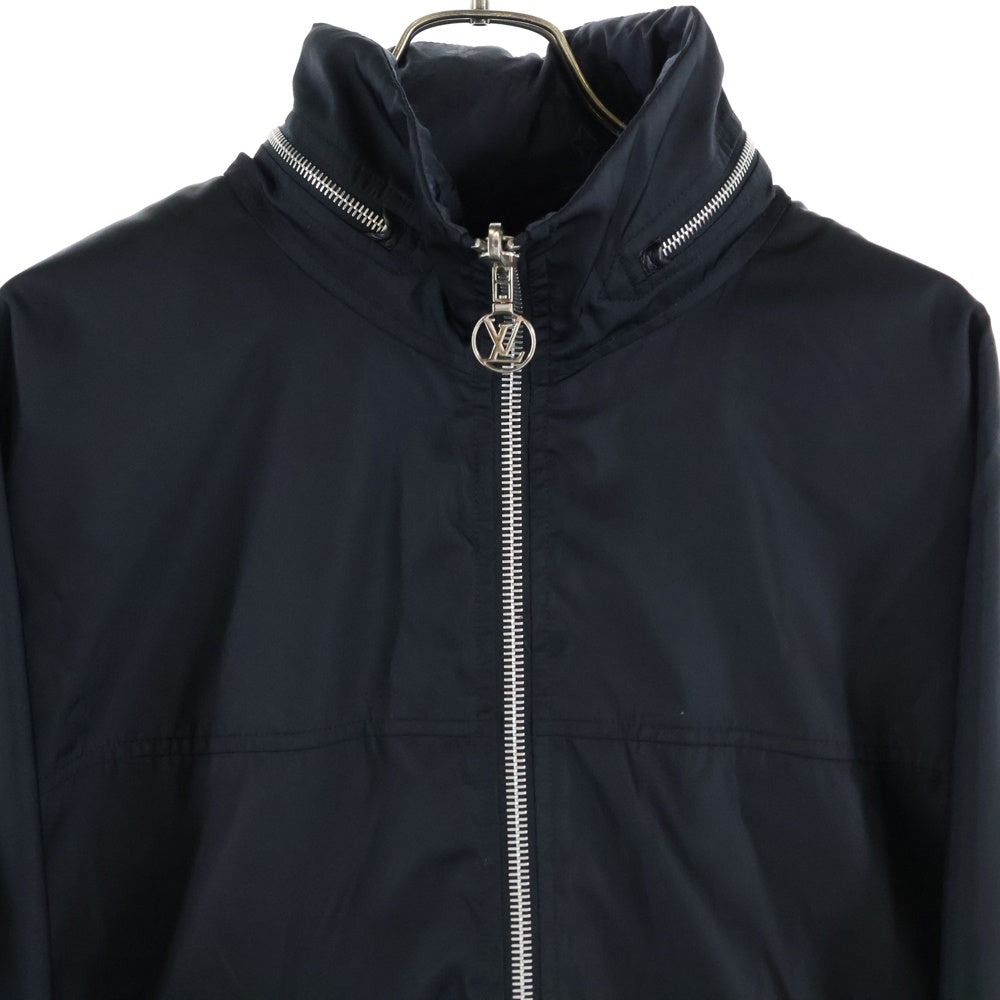 LOUIS VUITTON(ルイヴィトン) LV総柄 フード付ナイロンリバーシブルウィンドブレーカー ブルゾン ブラック/ネイビー HFB46WPIS