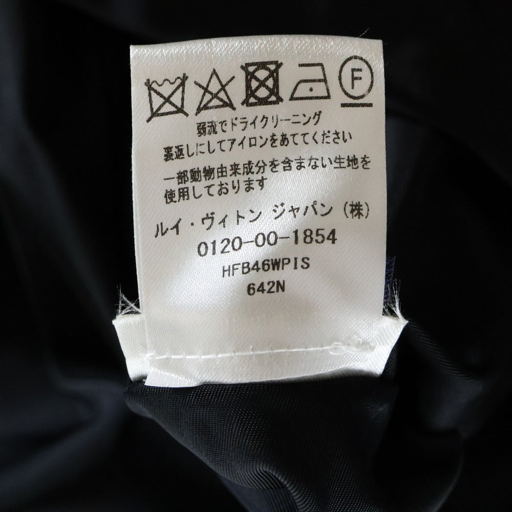 LOUIS VUITTON(ルイヴィトン) LV総柄 フード付ナイロンリバーシブルウィンドブレーカー ブルゾン ブラック/ネイビー HFB46WPIS