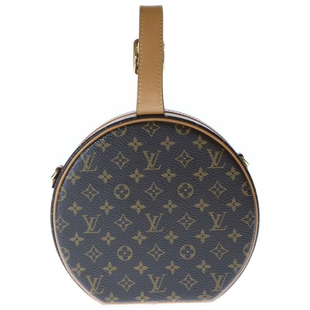 LOUIS VUITTON(ルイヴィトン) モノグラム プティット・ボワット・シャポー ハンドバッグ ショルダーバッグ ブラウン ゴールド金具 レザー×PVC M43514