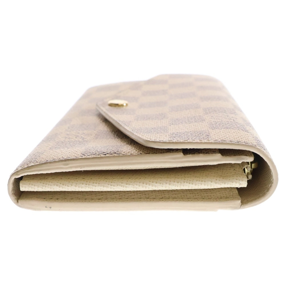 LOUIS VUITTON(ルイヴィトン) ダミエアズール ポルトフォイユ サラ PVCコーティングキャンバス ロングウォレット 長財布 ホワイト N63208 ICタイプ