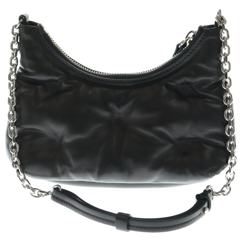 Maison Margiela 1(メゾンマルジェラ) GLAMSLAM HOBO グラムスラム ホーボー ラムスキン レザー チェーン ハンド ワンショルダーバッグ シルバー金具 ブラック SB1WG0021