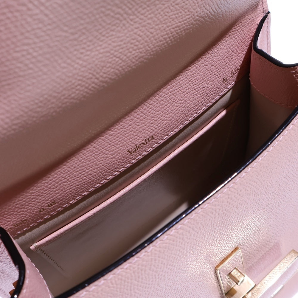 Valextra(ヴァレクストラ) ミニ イジィデ 2wayハンドバッグ ショルダーバッグ ピンク レザー