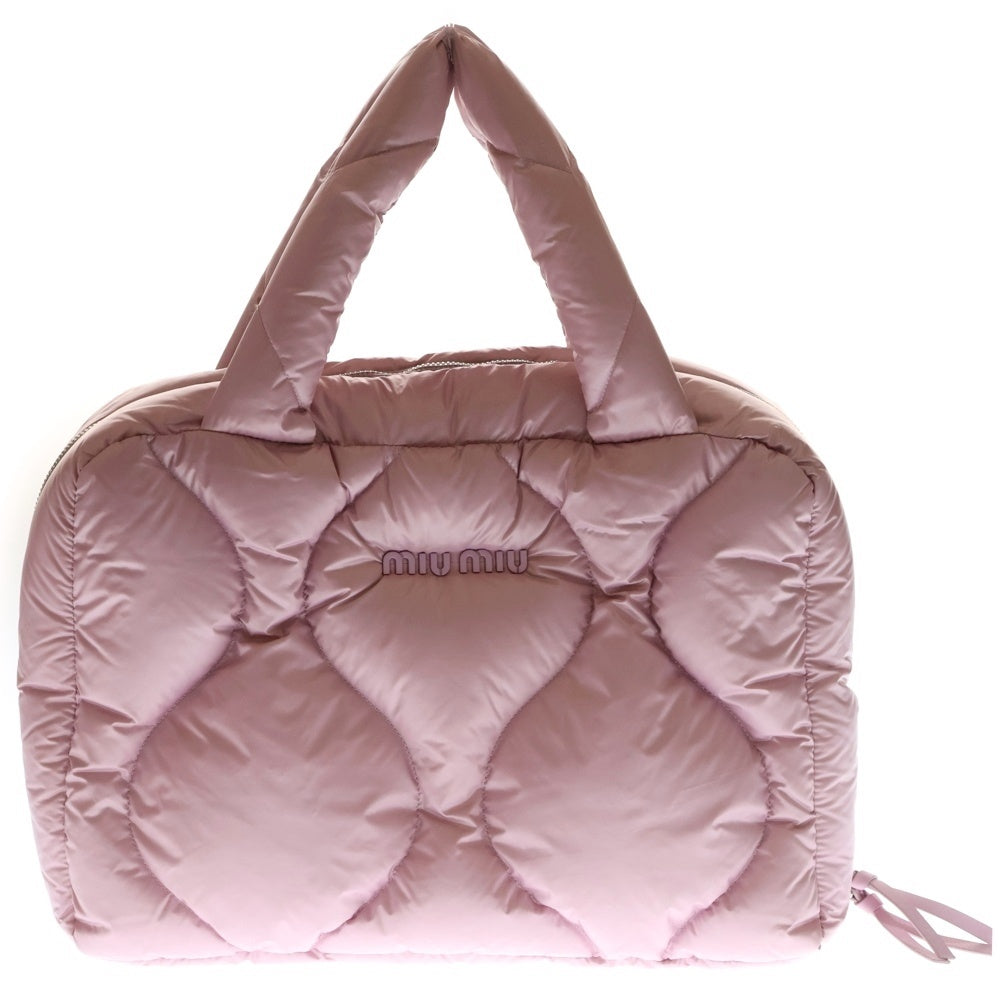 miumiu(ミュウミュウ) パテッド ハンドバッグ トートバッグ ピンク ナイロン 5BB090