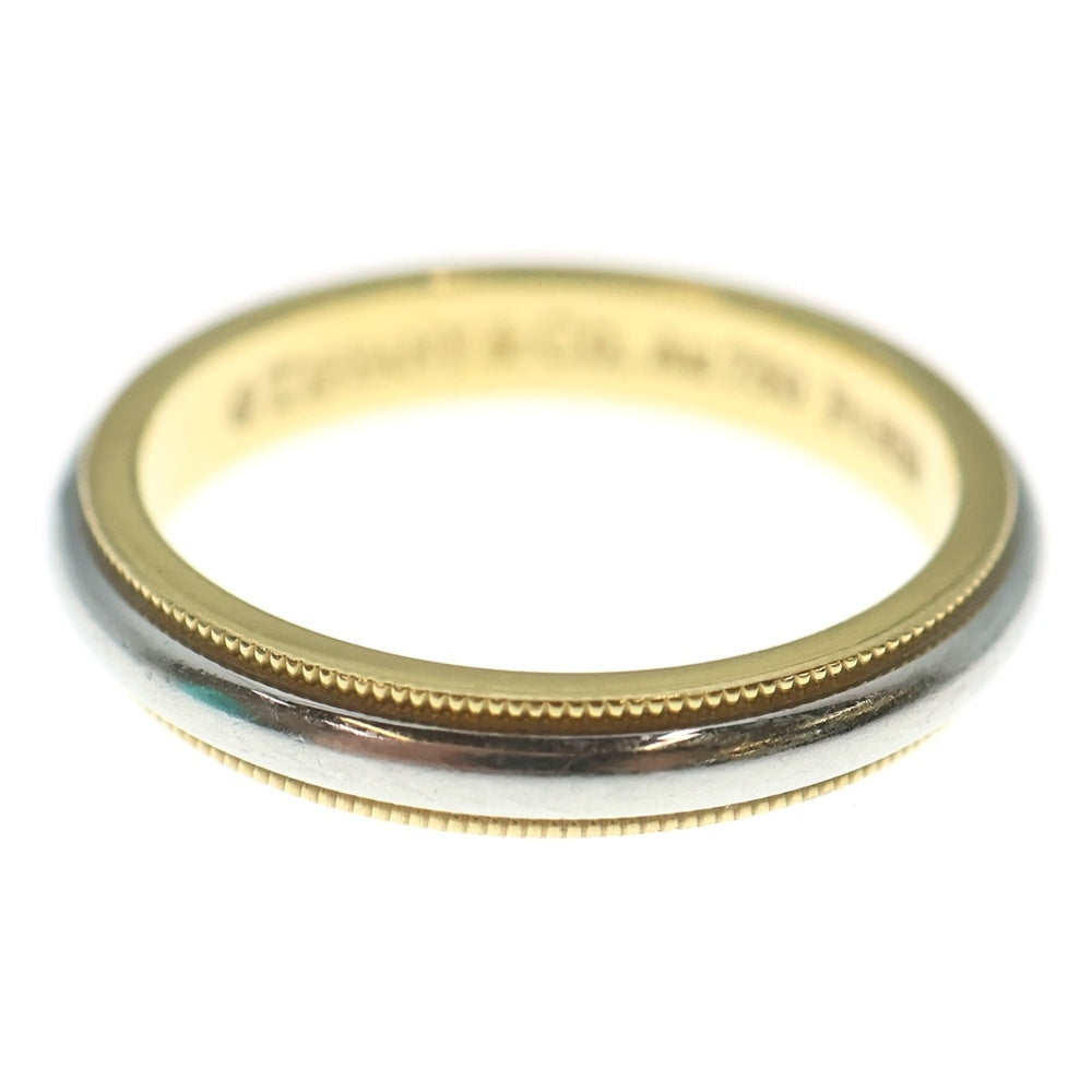 TIFFANY & Co.(ティファニー) ミルグレイン リング 指輪 イエローゴールド×シルバー Au750×Pt950