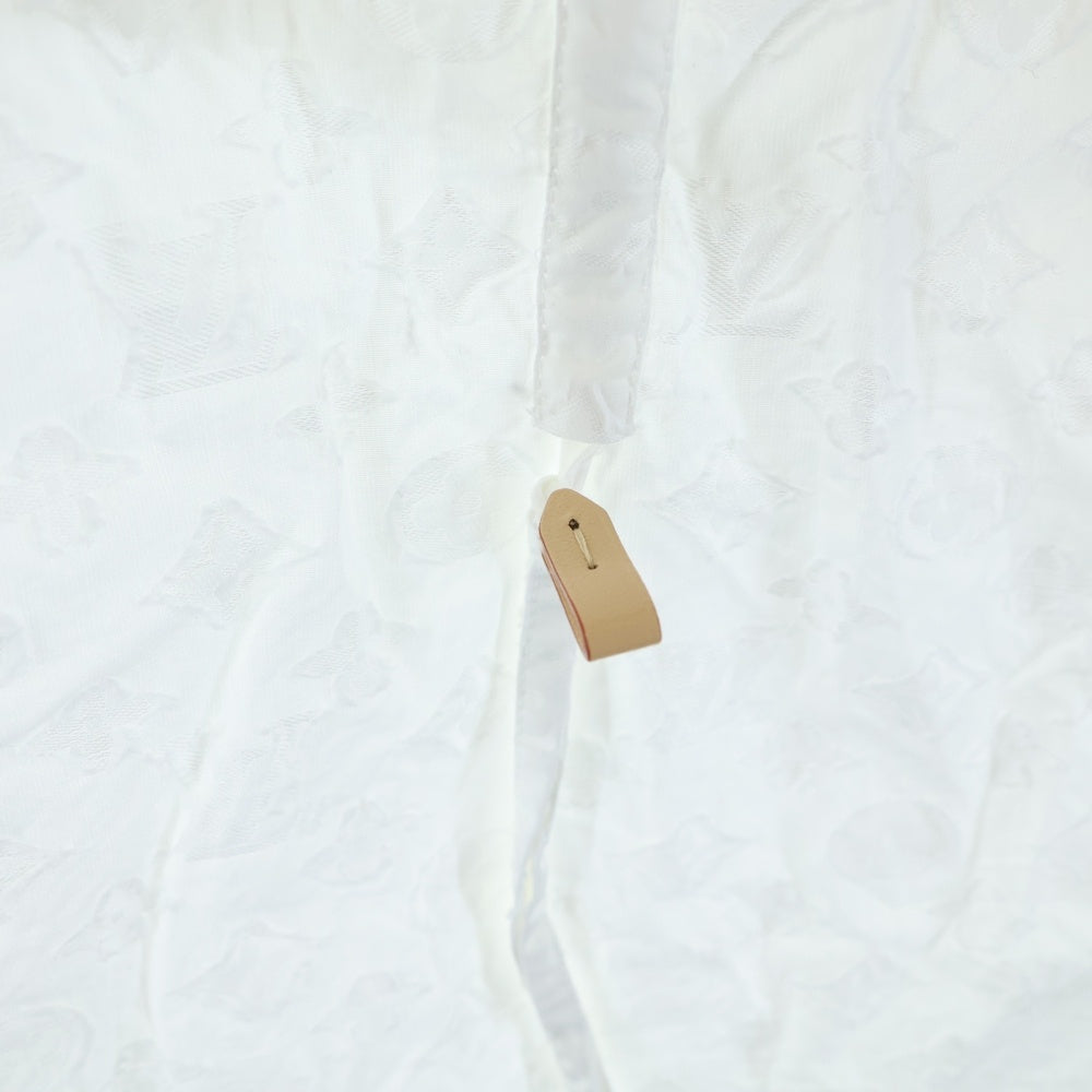 LOUIS VUITTON(ルイヴィトン) 25AW モノグラム 総柄 カットオフ ドローストリング ロングスリーブ 長袖シャツ ホワイト RW252WW AQV FTTP25