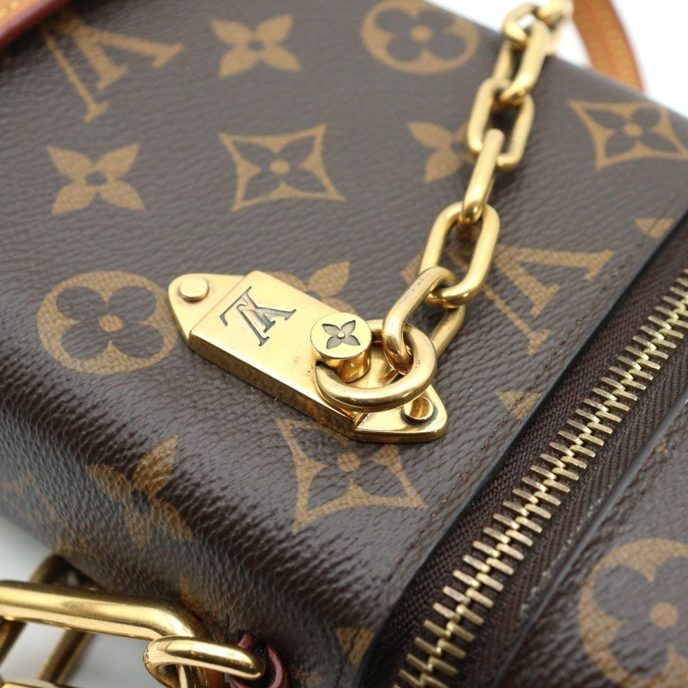 LOUIS VUITTON(ルイヴィトン) モノグラム フォーン ボックス ショルダーバッグ ブラウン PVC×レザー RFID M44914