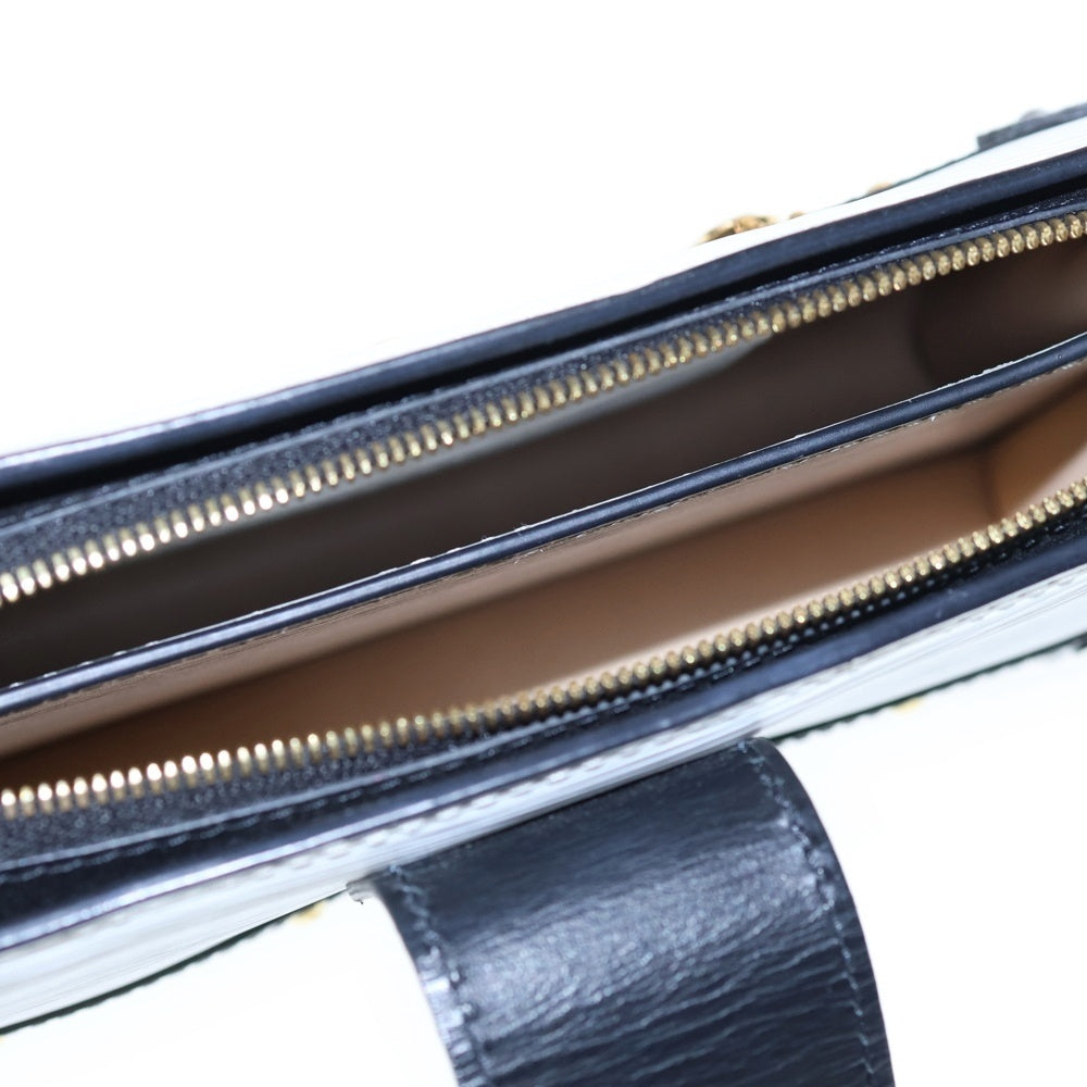 LOUIS VUITTON(ルイヴィトン) エピ トランククラッチ ホワイト×ブラック ショルダーバッグ M52151 ICタイプ