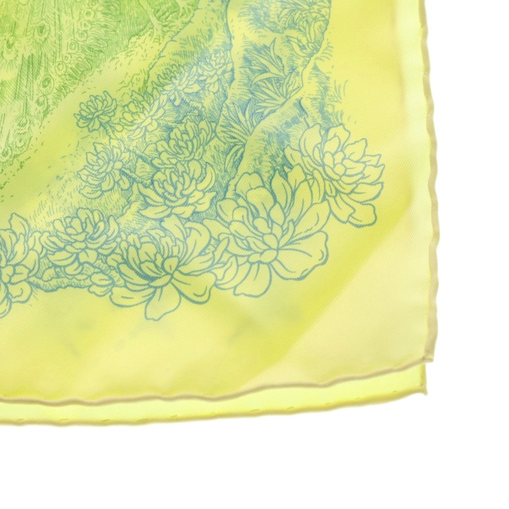 HERMES(エルメス) カレ90 レイラの庭 シルクスカーフ ライトイエロー