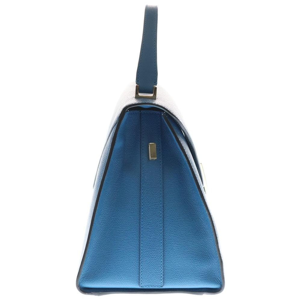Valextra(ヴァレクストラ) イジィデ ラージ ブルー 2WAY ハンドバッグ ショルダーバッグ