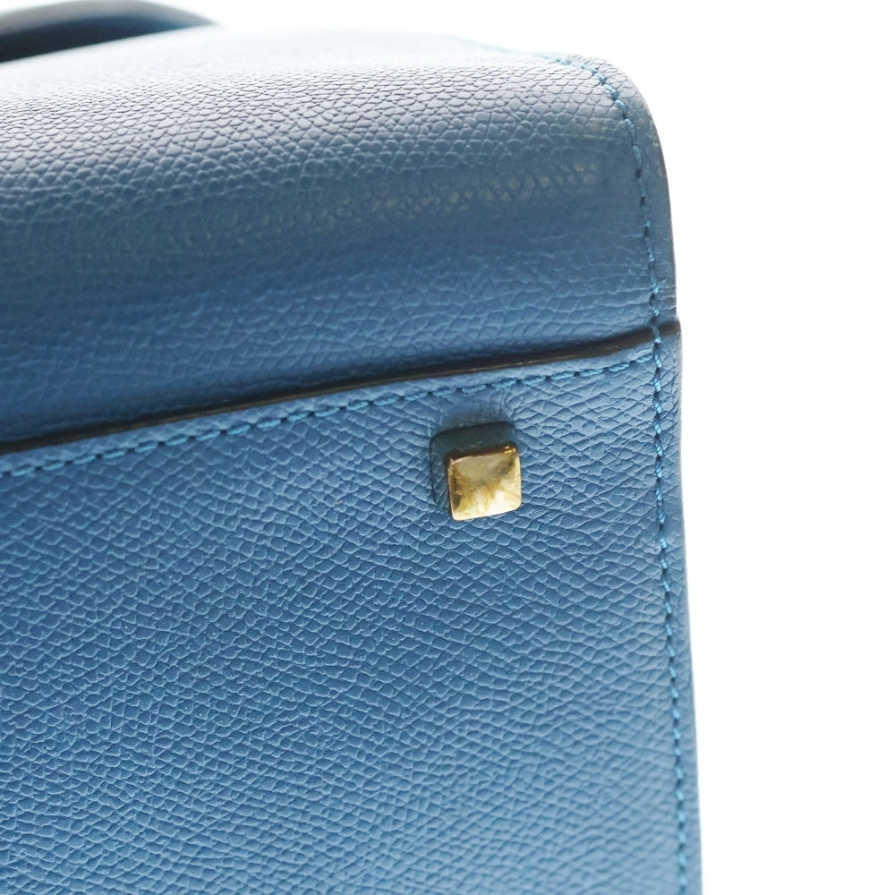 Valextra(ヴァレクストラ) イジィデ ラージ ブルー 2WAY ハンドバッグ ショルダーバッグ