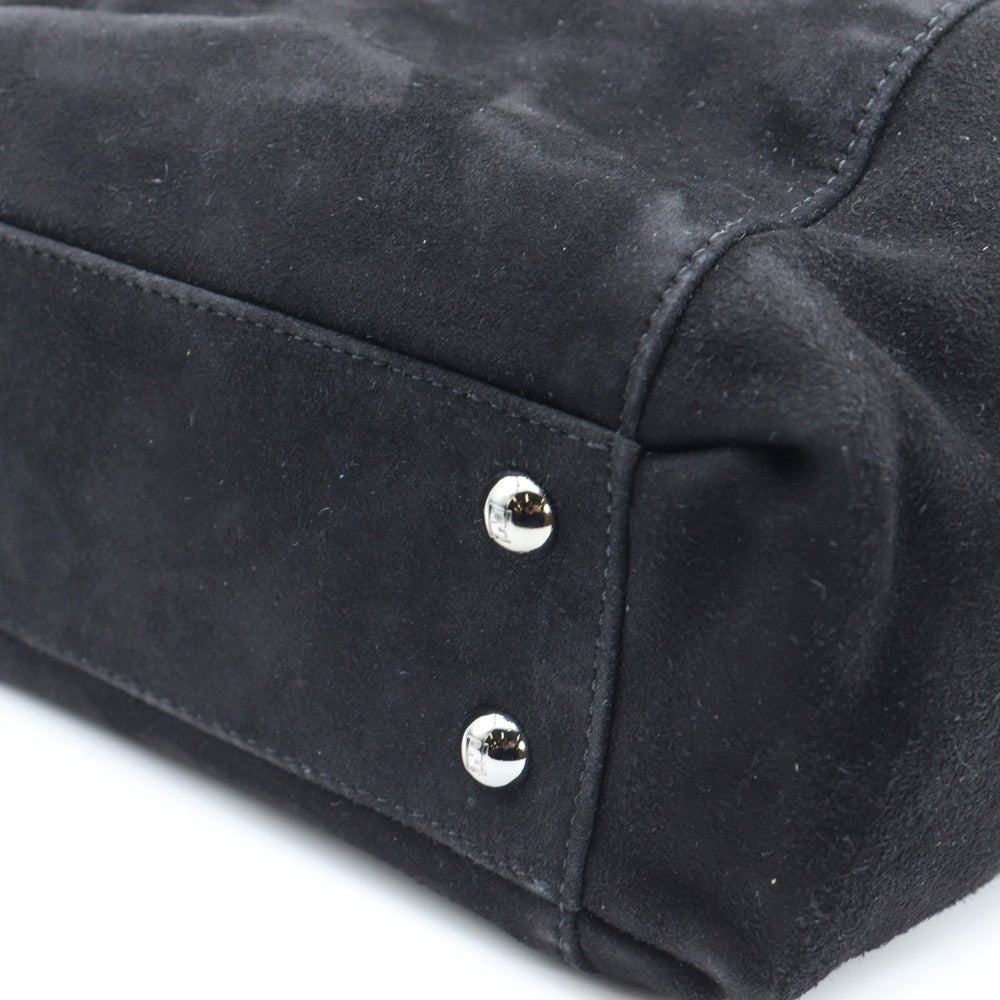 FENDI(フェンディ) ハンドバッグ ブラック スエード ミラー ミニバッグ 8BL100