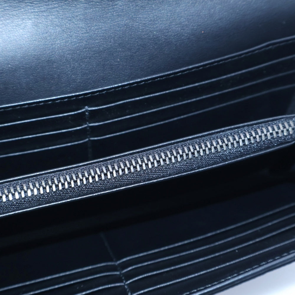 Christian Dior(クリスチャンディオール) バーティカル ロングウォレット 長財布 カードケース ブラック レザー 2ESBC328FLG_H00N シルバー金具