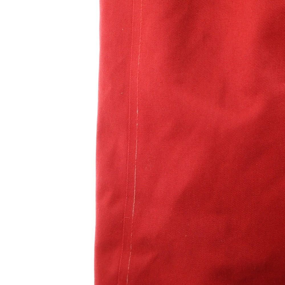 BURBERRY(バーバリー) 裏地ノバチェック総柄 ウールライナー付き コットン ラグランスリーブ トレンチ ロング コート レッド