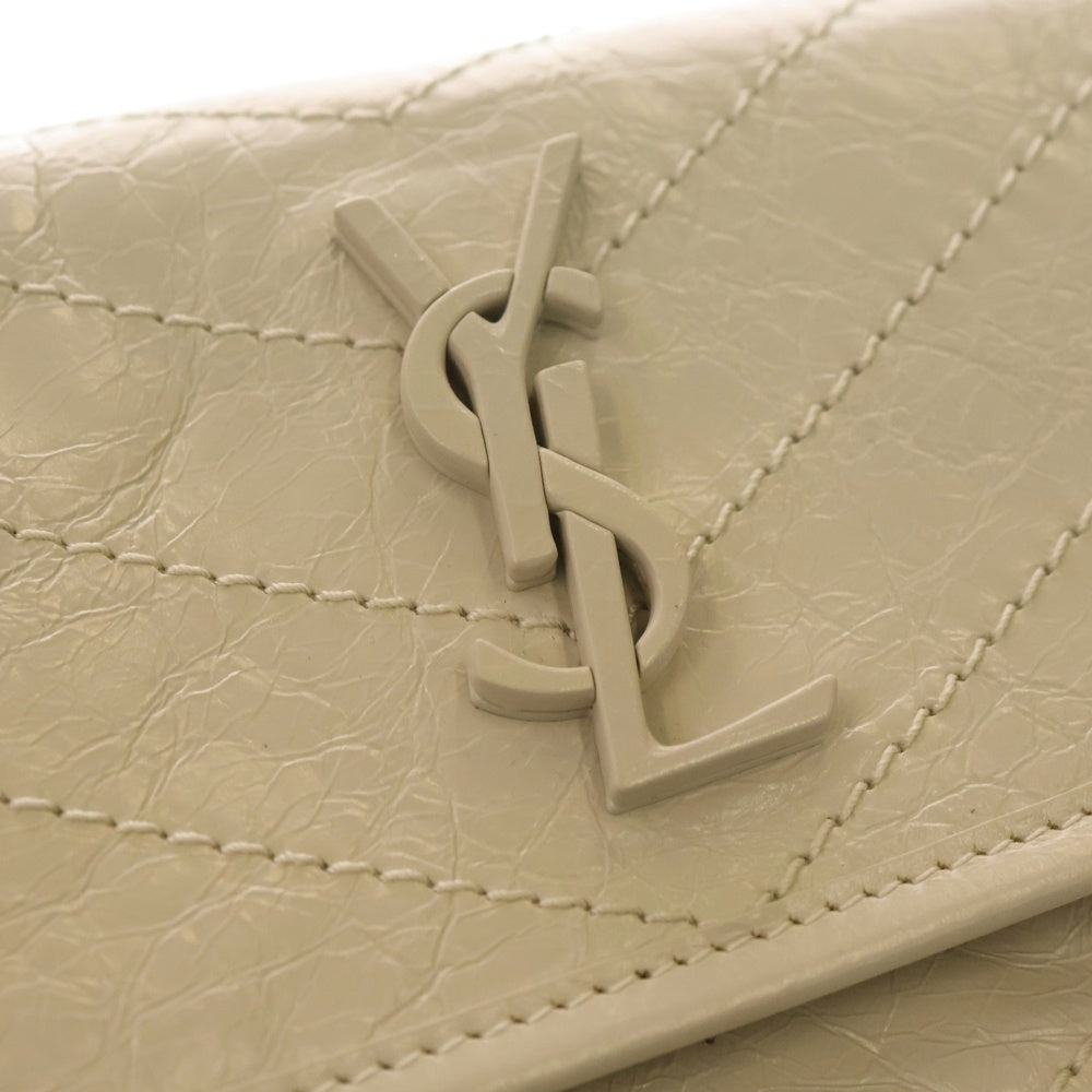 SAINT LAURENT PARIS(サンローランパリ) ニキ ベイビー 2WAYバッグ ハンドバッグ チェーンバッグ ショルダーバッグ アイボリー 633160 シルバー金具