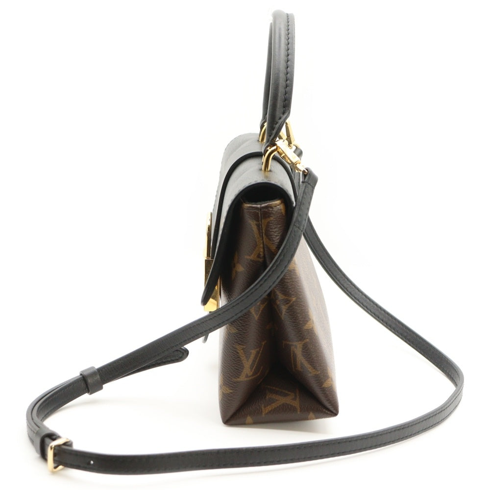 LOUIS VUITTON(ルイヴィトン) モノグラム ロッキーBB 2WAYバッグ ショルダーバッグ ハンドバッグ ブラウン×ブラック レザー×PVC M44141 ゴールド金具