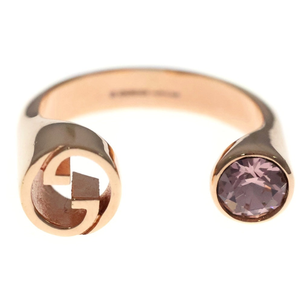 GUCCI(グッチ) インターロッキングG ブロンディクリスタル付リング 指輪 ゴールド 797336