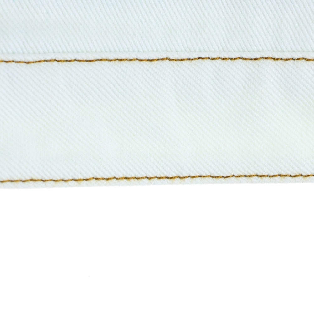 LOUIS VUITTON(ルイヴィトン) 23SS LVスプレー レザーパッチ モノグラム デニム トラッカージャケット ホワイト/ブルー RM231M U14 HOA10W