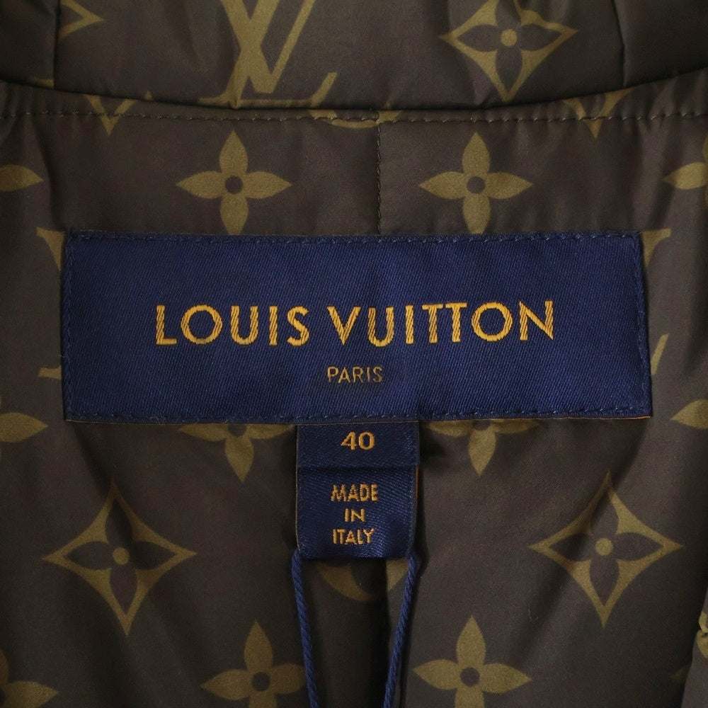 LOUIS VUITTON(ルイヴィトン) ベルト付モノグラムフーデッドダウンジャケット ブルゾン ベージュ/ブラウン RW222W E54 FNOW29 レディース
