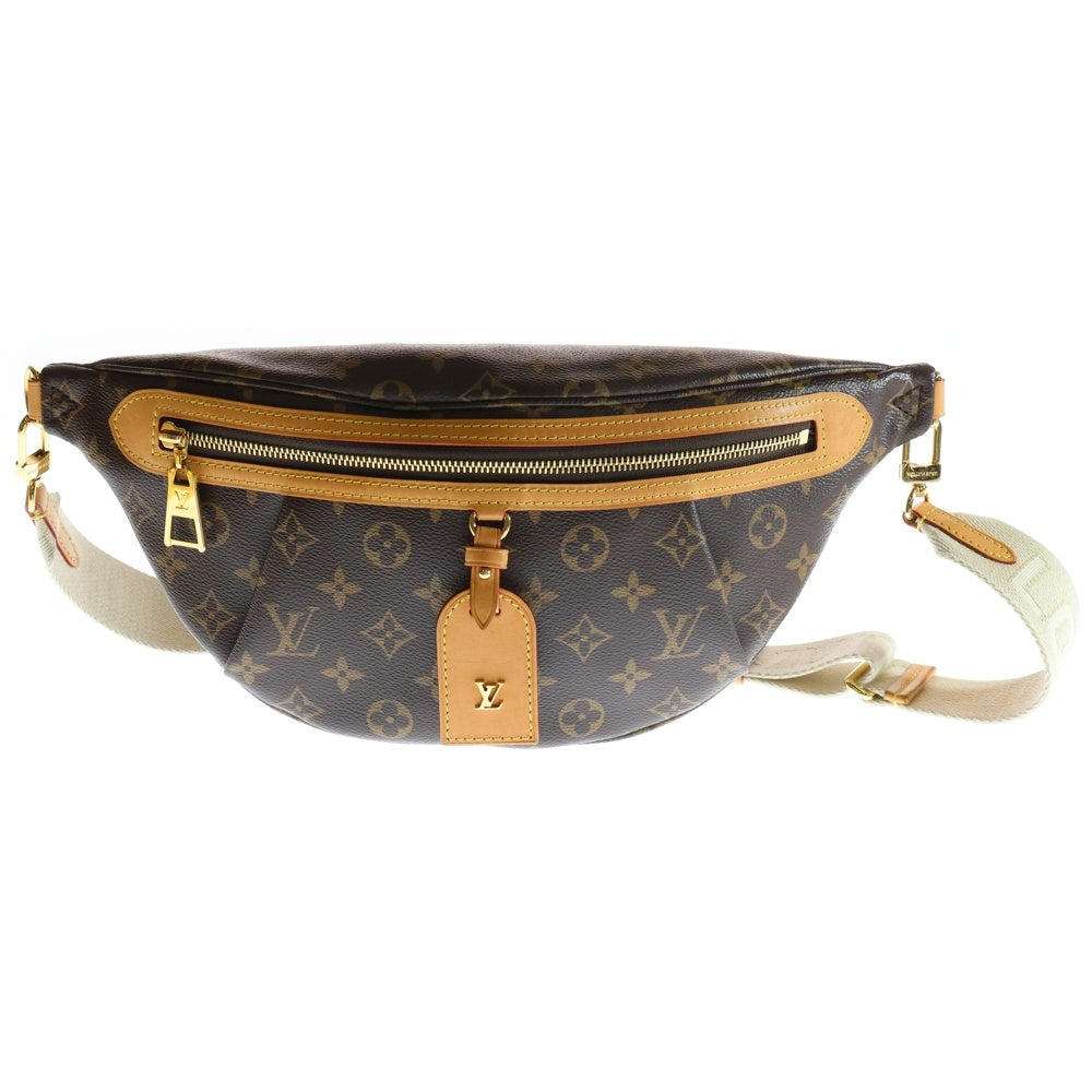 LOUIS VUITTON(ルイヴィトン) モノグラム ハイ・ライズ バムバック レザーボディバック ウエストバッグ ブラウン M46784