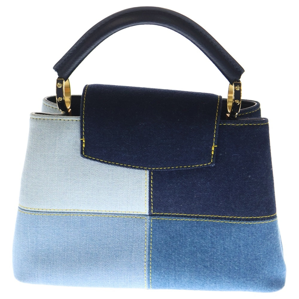 LOUIS VUITTON / カプシーヌBB/M21887/ハンドバッグ/レザー/BLU/2WAY/LV/// LOUIS VUITTON(ルイヴィトン) LV カプシーヌBB 2WAY デニムパッチ