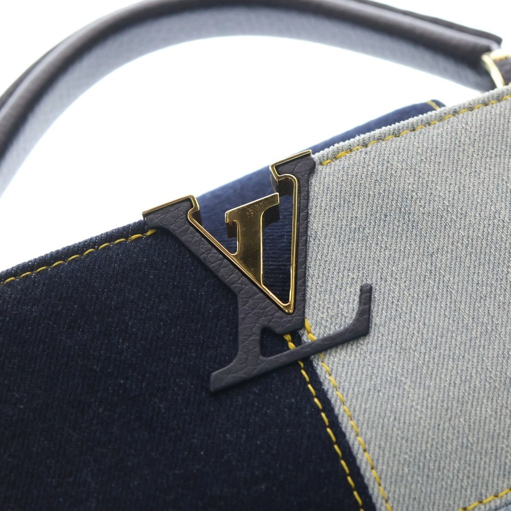 LOUIS VUITTON(ルイヴィトン) LV カプシーヌBB 2WAY デニムパッチワークハンドバッグ ショルダーバッグ ブルー M59430