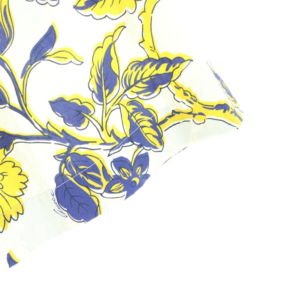 GUCCI(グッチ) フラワー総柄プリント ボウカラー ハーフスリーブ