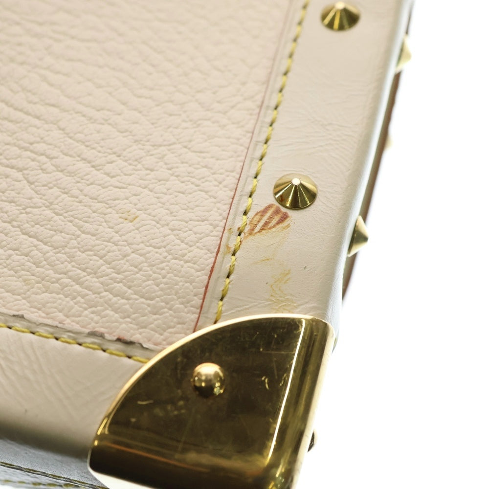 LOUIS VUITTON(ルイヴィトン) スハリ アンプレヴィジーブ スタッズ トートバッグ ハンドバッグ ホワイト レザー M91819 ゴールド金具