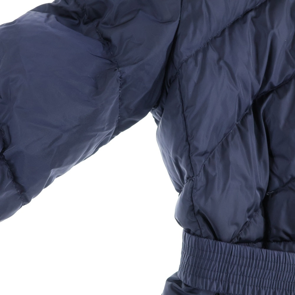 MONCLER(モンクレール) 20AW AGOT アゴット ワッペンロゴ フーデッド ジップアップ ダウン ロング ジャケット コート ネイビー レディース F20931D50700 C0068