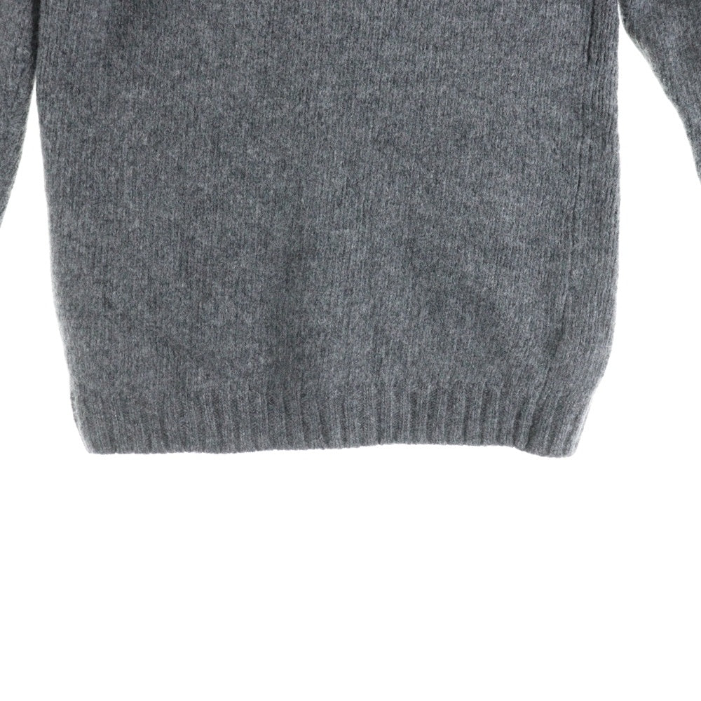 PRADA(プラダ) 22AW トライアングルロゴ カシミヤ混 ウール アンサンブルニット セーター クルーネック 長袖 キャミソール グレー レディース 20114