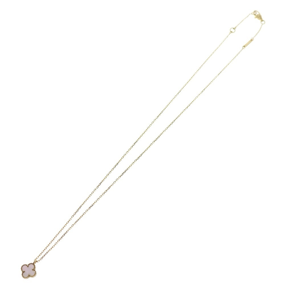 Van Cleef & Arpels(ヴァンクリーフアンドアーペル) スウィートアルハンブラ マザーオブパール ネックレス Au750 K18 YG イエローゴールド VCARF69100 レディース