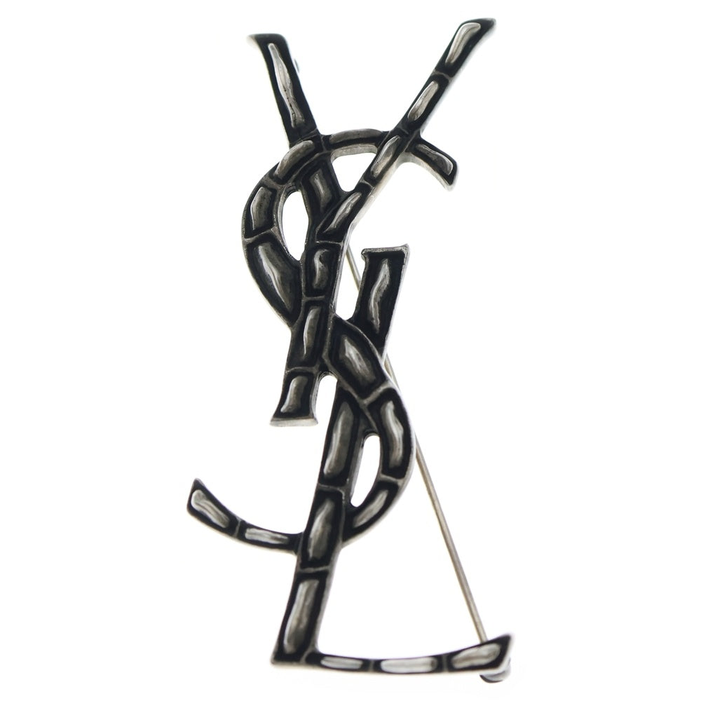 SAINT LAURENT PARIS(サンローランパリ) オピウム YSL ブローチ シルバー メタル 470371 アクセサリー レディース