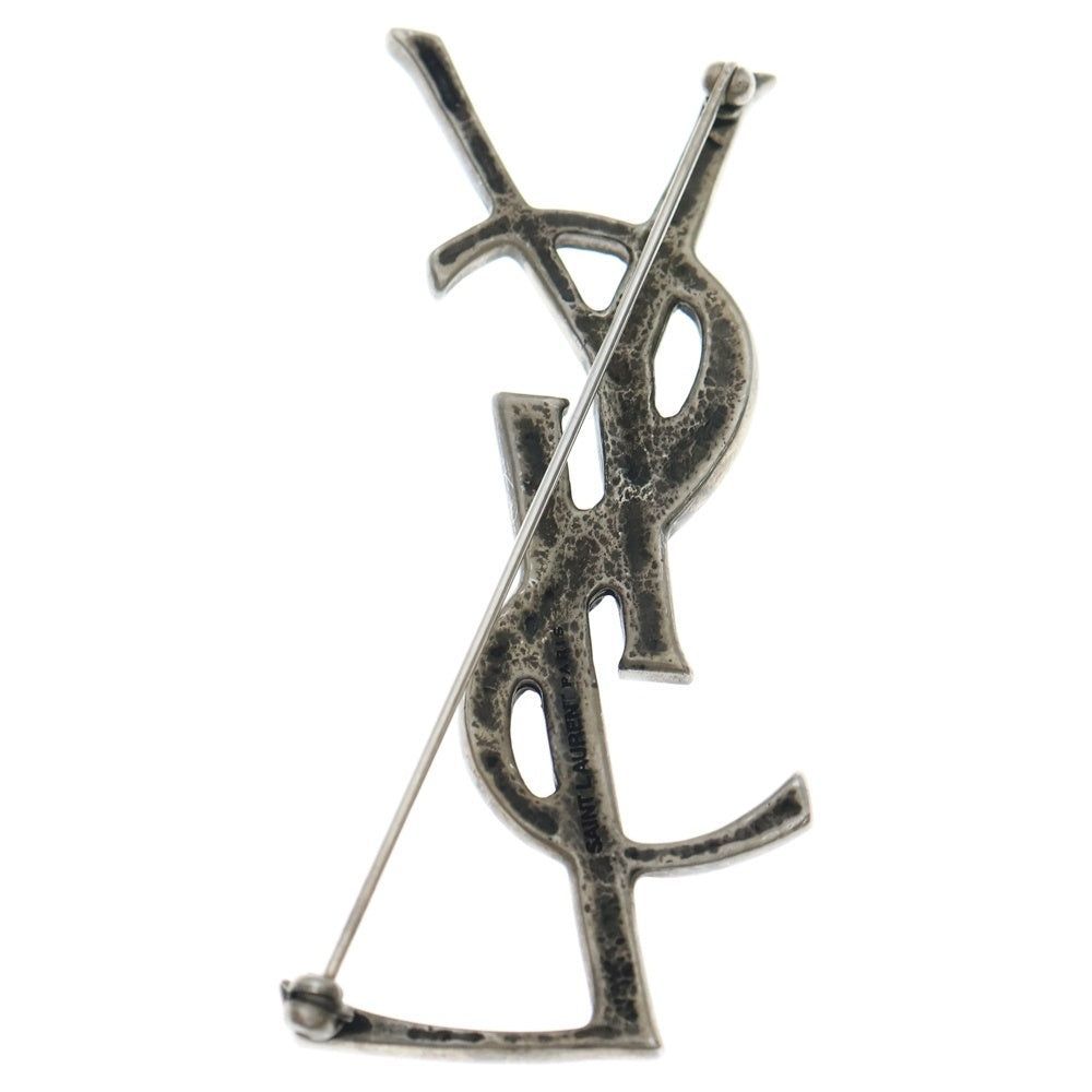 SAINT LAURENT PARIS(サンローランパリ) オピウム YSL ブローチ シルバー メタル 470371 アクセサリー レディース