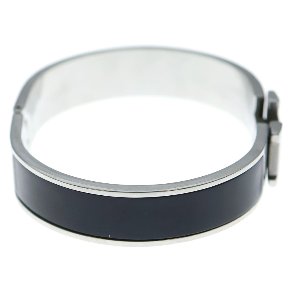 HERMES(エルメス) クリッククラックPM ブレスレット バングル ブラック×シルバー レディース