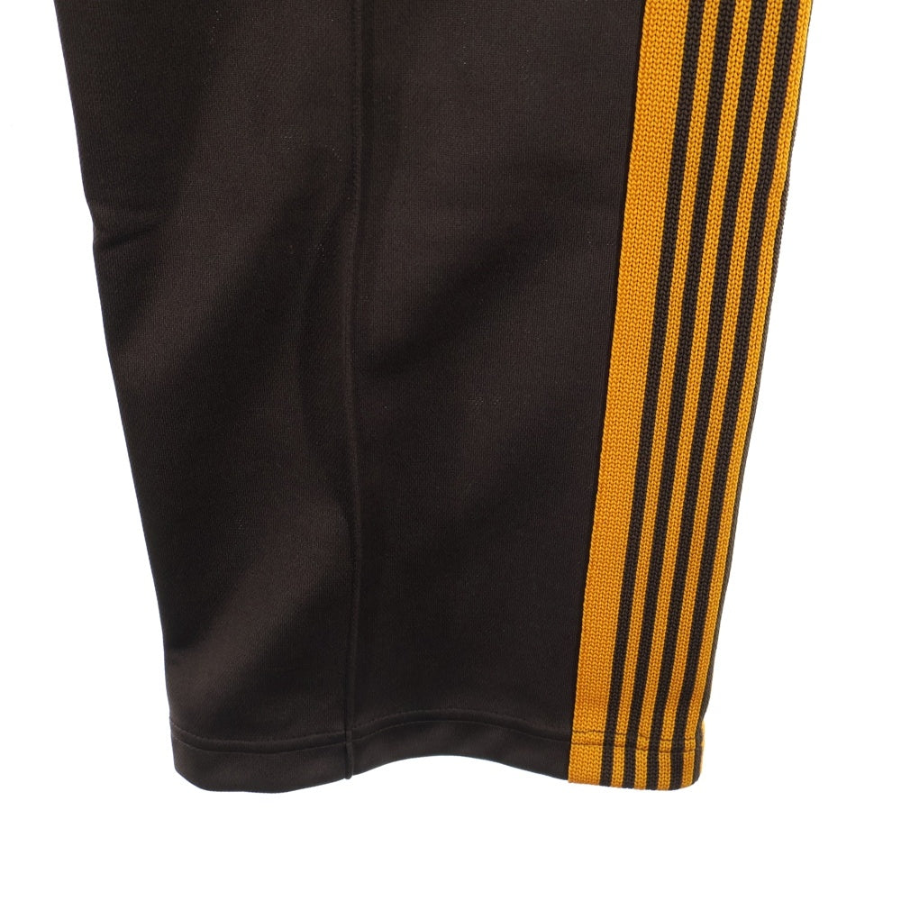 Needles(ニードルス) ×EMPTY R__M TRACK PANT エンプティルーム ロゴ刺繍 サイドライン スウェット トラックパンツ ブラウン/オレンジ KP323