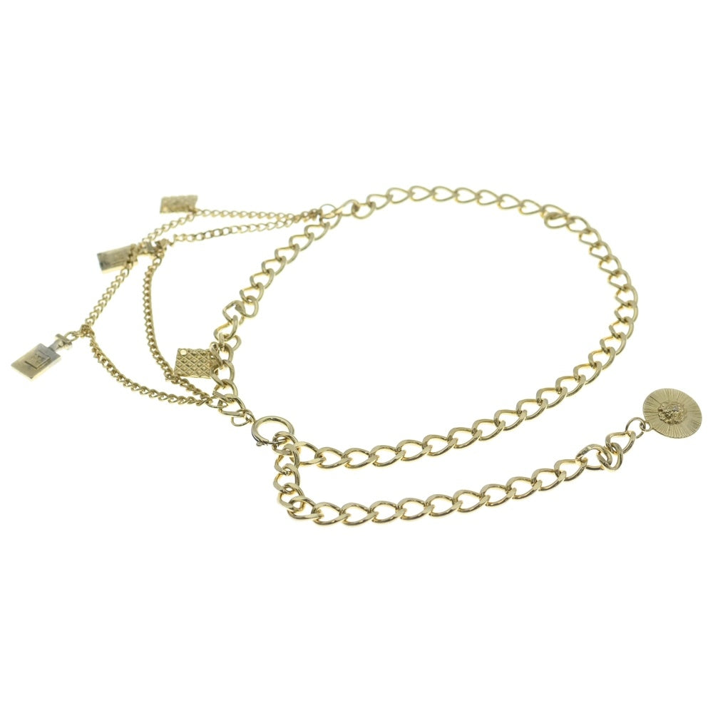 CHANEL(シャネル) ココマーク コインチェーンベルト ネックレス ペンダント 70cm ゴールド GP