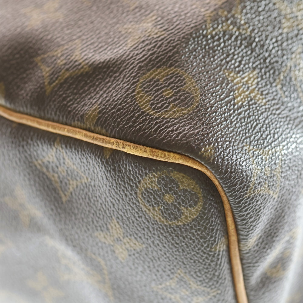 LOUIS VUITTON(ルイヴィトン) モノグラム スピーディ35 ボストンバッグ ハンドバッグ ブラウン レザー×PVC M41524 ゴールド金具 レディース