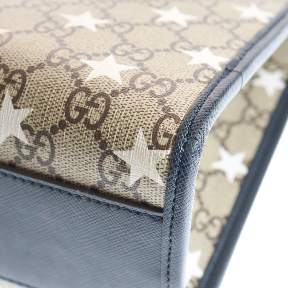 GUCCI(グッチ) GGスプリーム チルドレンズ スター トートバッグ ブラウン PVC 605614 レディース
