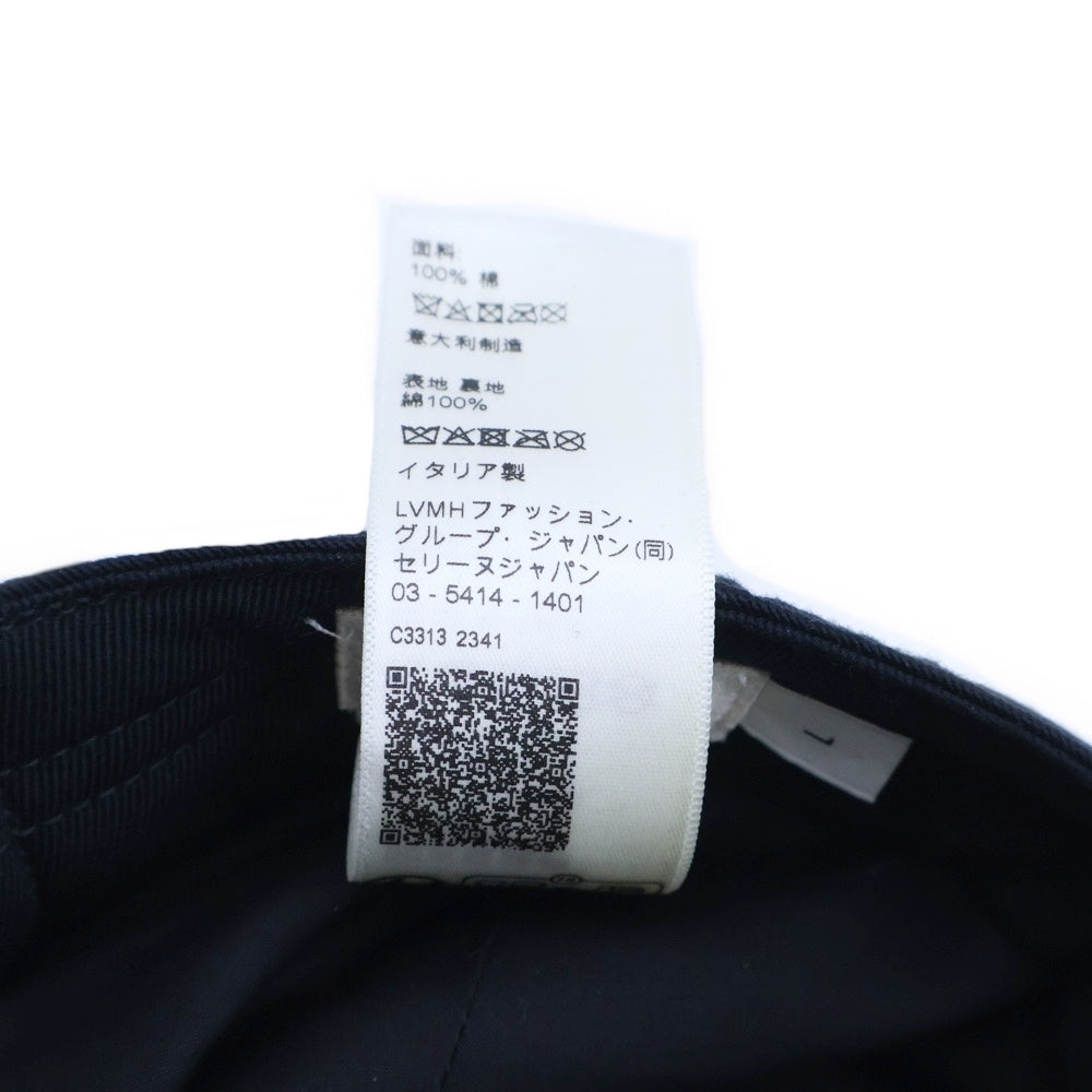CELINE(セリーヌ) ロゴ刺繍 6パネル ベースボールキャップ 帽子 ブラック 2AU4K234X.38NO