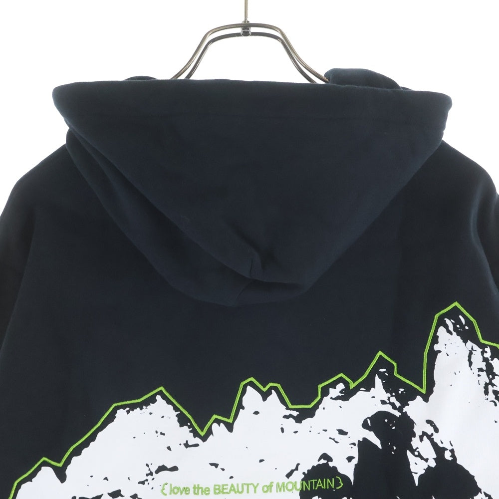 MONCLER(モンクレール) 23AW ×FRAGMENT フラグメント ロゴ刺繍 バックプリント プルオーバースウェットパーカー フーディー ブラック I209U8G00007 M2372