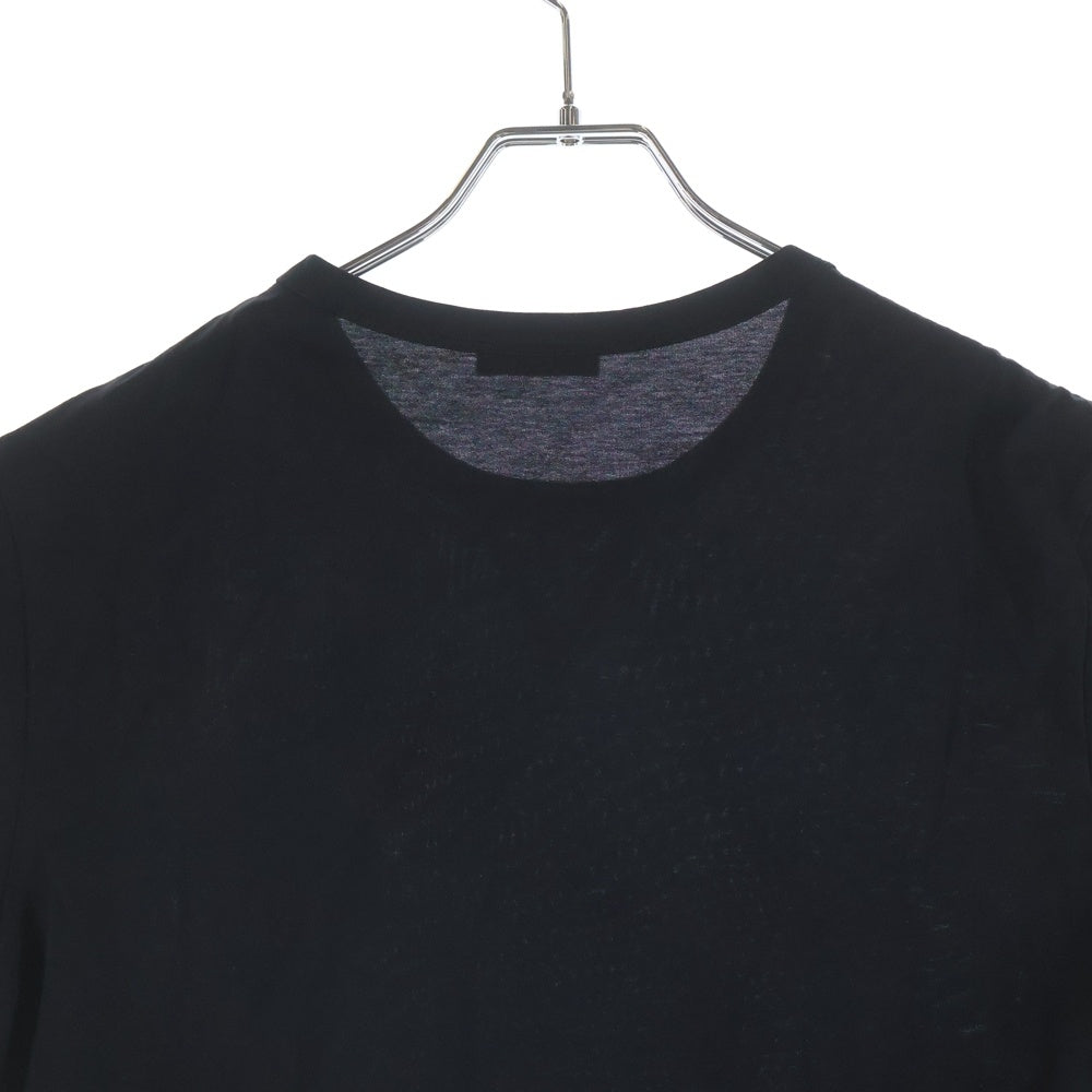 MONCLER(モンクレール) 19AW ワッペンロゴ クルーネック 半袖Tシャツ カットソー ブラック E20918032500 8390Y