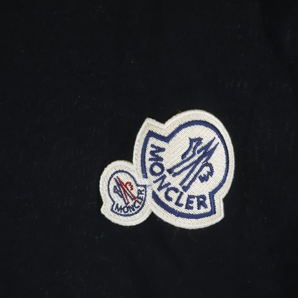 MONCLER(モンクレール) 19AW ワッペンロゴ クルーネック 半袖Tシャツ カットソー ブラック E20918032500 8390Y