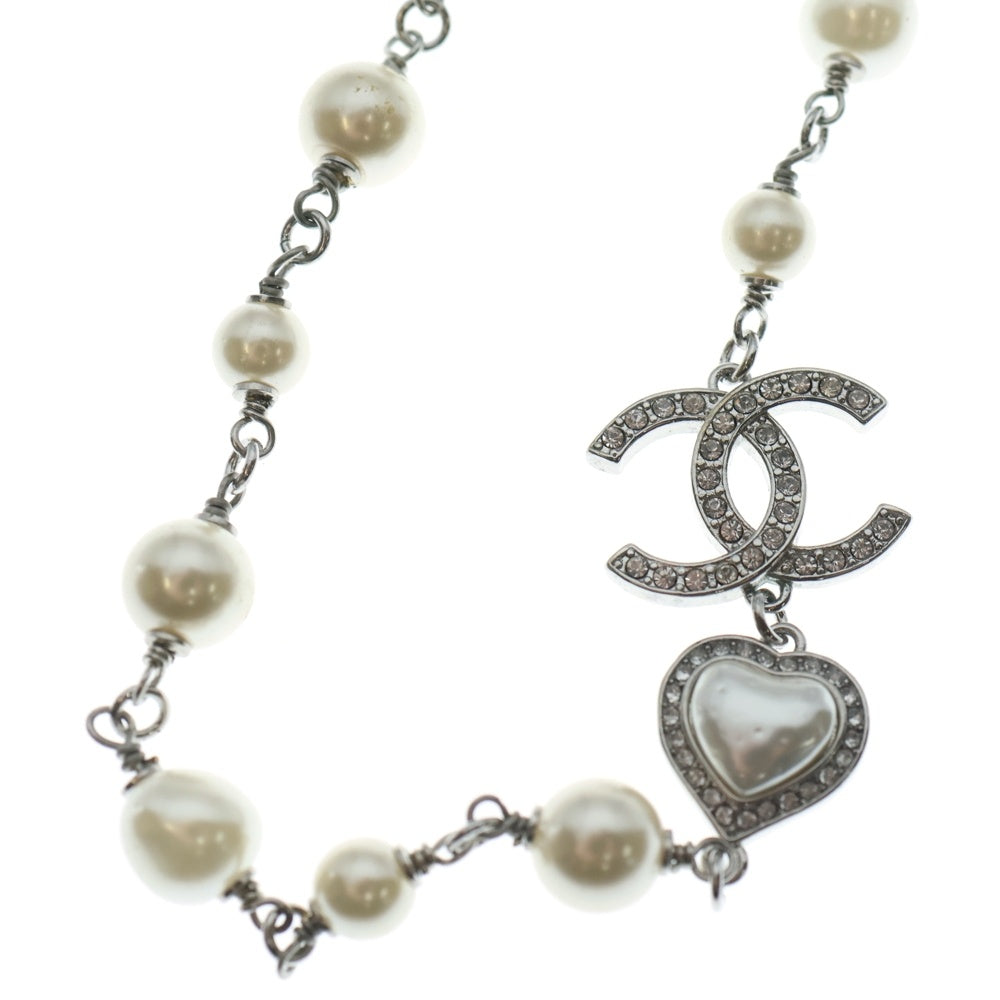 CHANEL(シャネル) ココマークパールネックレス ハート ペンダント