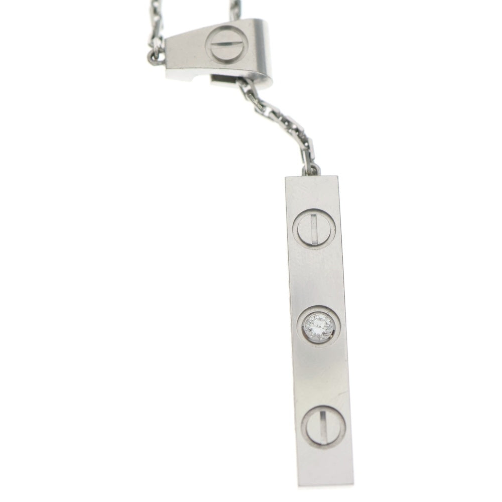Cartier(カルティエ) Loveラブ Yシェイプ プレート ネックレス K18WG ホワイトゴールド レディース
