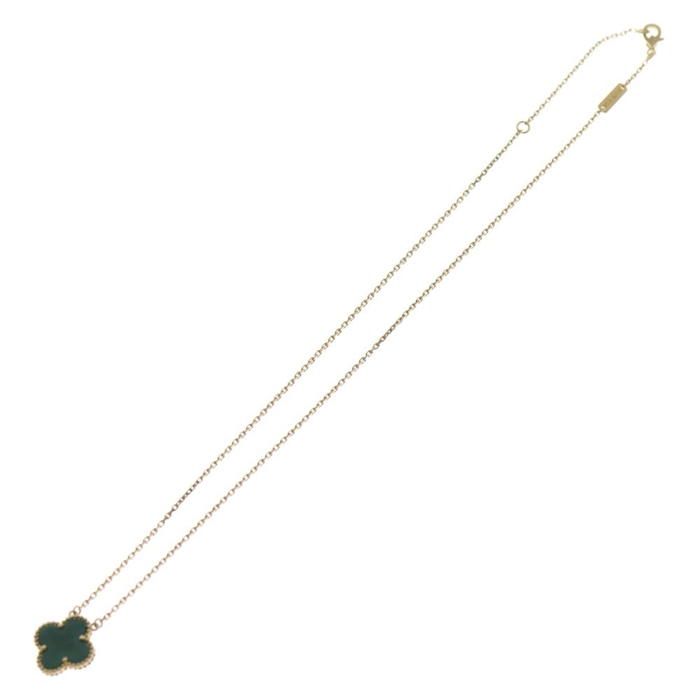 Van Cleef & Arpels(ヴァンクリーフアンドアーペル) ヴィンテージアルハンブラ マラカイト ネックレス イエローゴールド Au750YG VCARO9VA00 ジュエリー レディース
