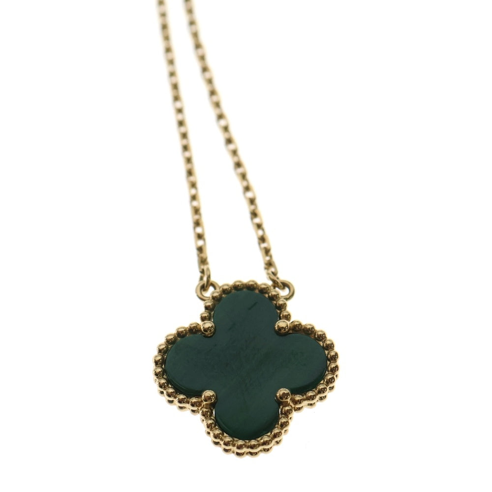 Van Cleef & Arpels(ヴァンクリーフアンドアーペル) ヴィンテージアルハンブラ マラカイト ネックレス イエローゴールド Au750YG VCARO9VA00 ジュエリー レディース