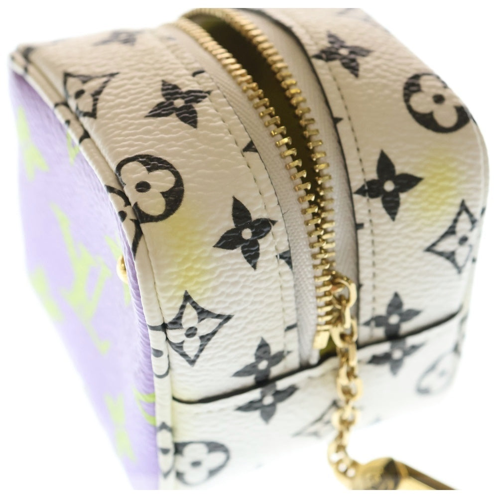 LOUIS VUITTON(ルイヴィトン) モノグラム ジャイアント ポルトモネ キューブ ポーチ ホワイト PVCレザー M67669 レディース