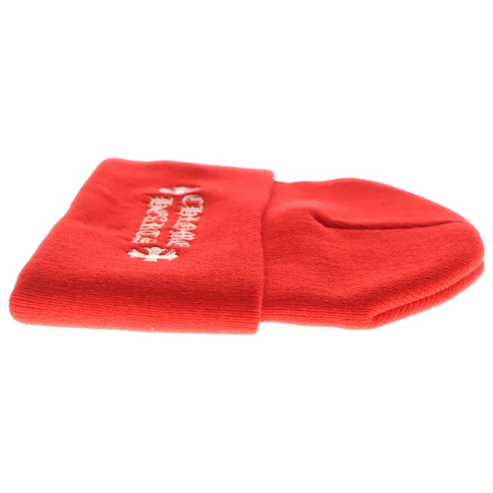 CHROME HEARTS(クロムハーツ) フロントロゴニットキャップ レッド