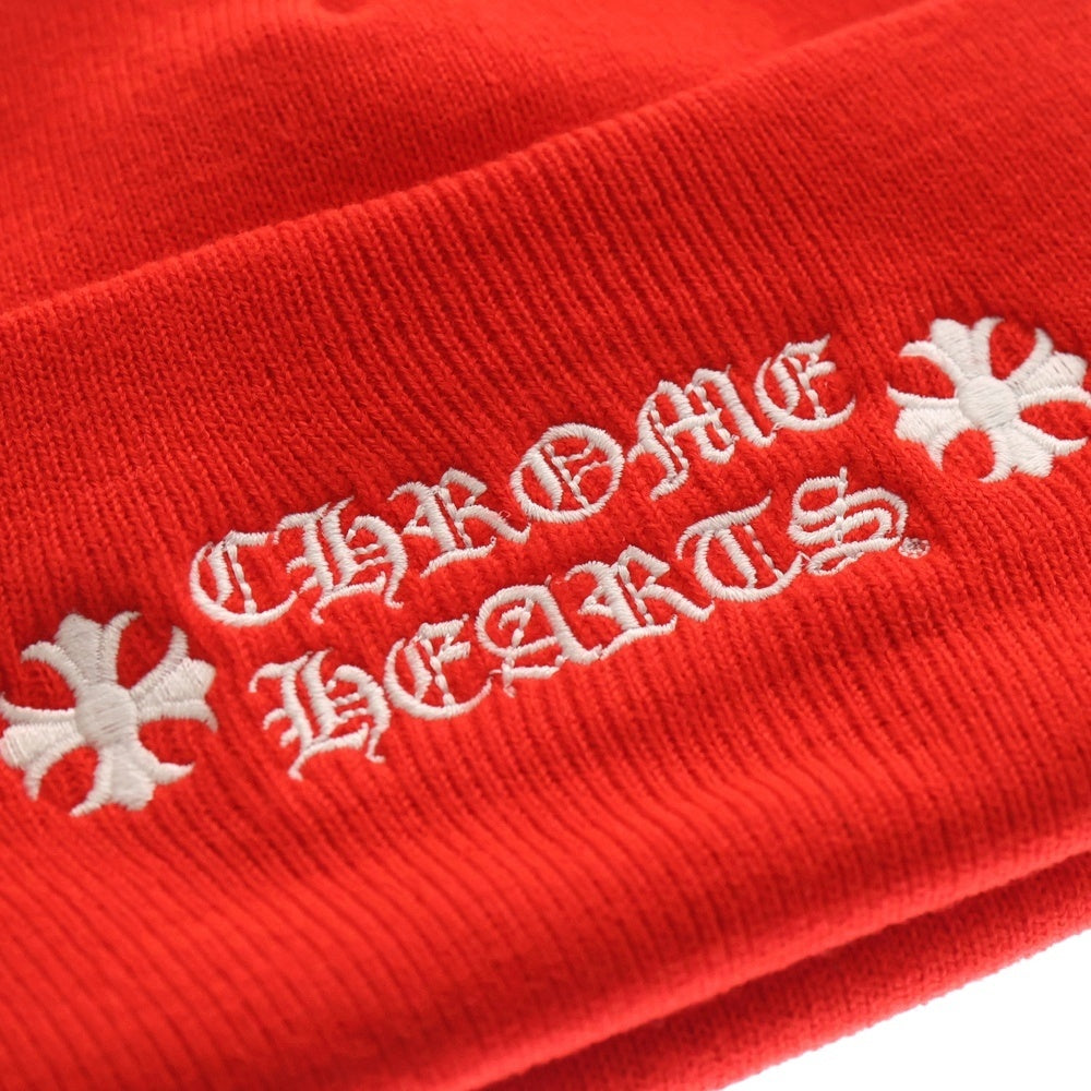 CHROME HEARTS(クロムハーツ) フロントロゴニットキャップ レッド
